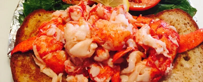 Lobster roll on toasted buttered bread